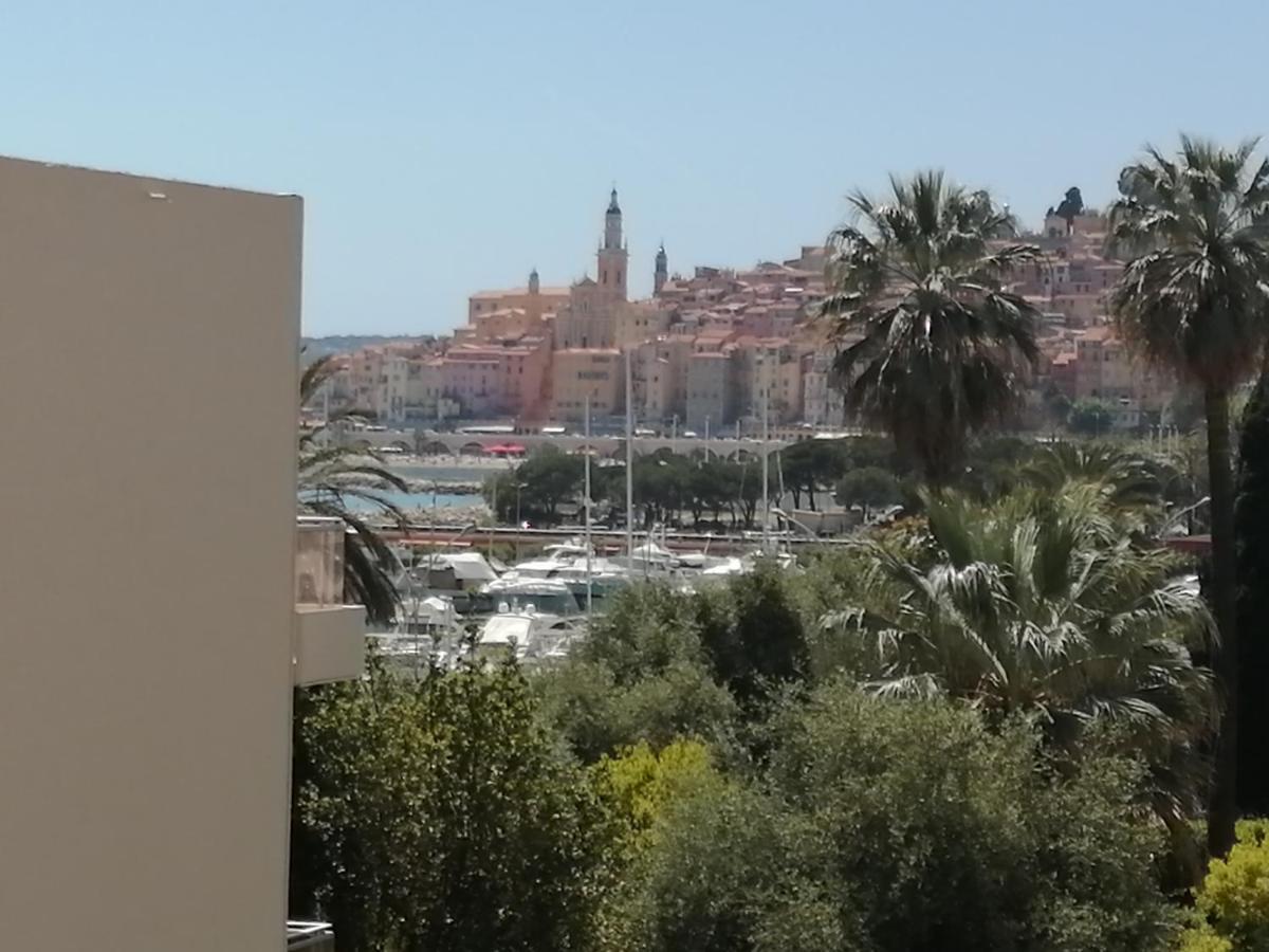 Joli Studio Bord De Mer, Clim, Balcon, Parking Prive Menton Luaran gambar